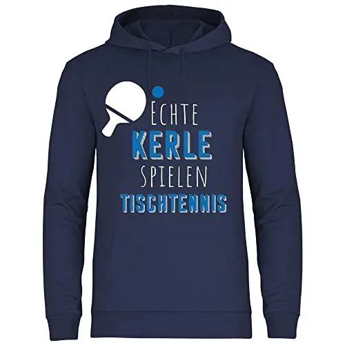 Produktbild: wowshirt Herren Hoodie Echte Kerle Spielen Tischtennis Tischtennisspieler Sportler, Größe:3XL, Farbe:Deep Navy