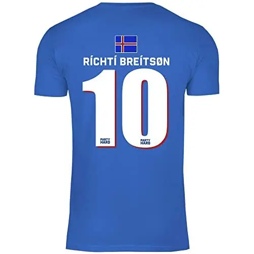 Produktbild: wowshirt Herren T-Shirt Fußball Sauf Trikot Karneval JGA Mallorca Party Crew Bier Fasching, Größe:L, Farbe:10 Richti Breitson Royal Blue