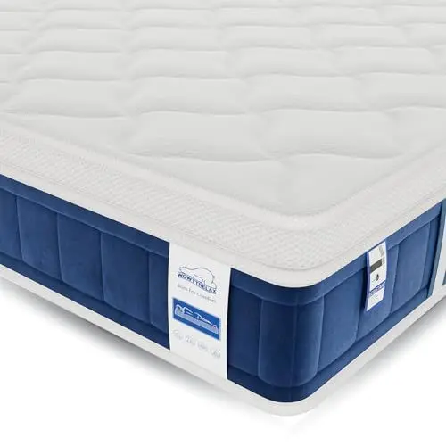 Produktbild: wowttrelax H4 Federkernmatratze 140x200 Höhe, Matratze Taschenfedern H4 Härte, mit 7-Zonen Schnitt, boxspringbett Mattress 140x200x25cm - 60 Nächte Probeschlafen