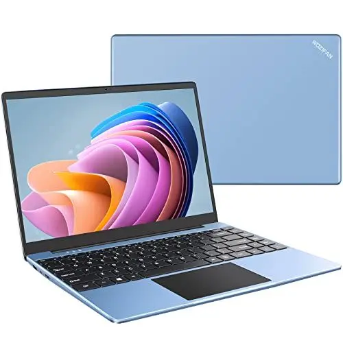 Produktbild: WOZIFAN Laptop |6GB+128GB|Erweitert die 1TB SSD Win Notebook 14 Zoll RAM 2.4G+5G WiFi 1080 FHD Bluetooth USB HDMI mit kabelloser Maus und Deutsche Silikon-Tastaturabdeckung-blau