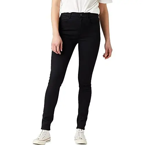 Produktbild: Wrangler Damenjeans, hohe Taille, schmale Passform, Schwarz (Future Black), 30W/32L