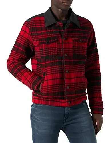 Produktbild: Wrangler Men's Wool Trucker Jackets, Lava RED, 3X-Large