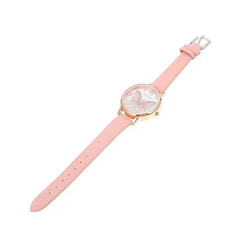 Produktbild: WRITWAA Damenuhr Mit Schmetterlingen Legierungsquarzuhr Stilvolle Damen-Uhr Kreative Mädchen-Uhr Langlebige Mit Genauer