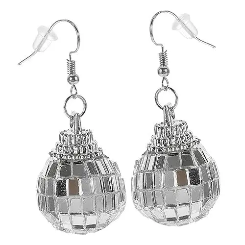 Produktbild: WRITWAA Spiegelohrringe Vintage-disko-ohrringe Für Damen Partykostüme Tanzohrringe Trendige Mode