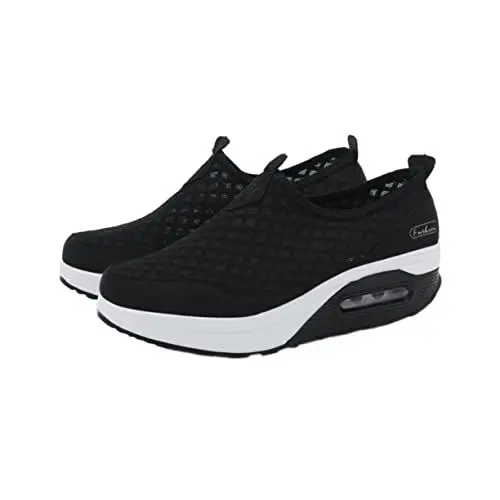 Produktbild: WRITWAA Schuhe Damen Mesh Plateau Sneakers -langlebig Atmungsaktiv Nicht-Design Größe 39