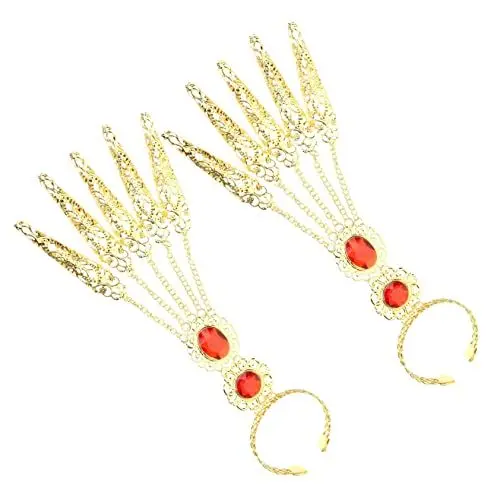 Produktbild: WRITWAA 1 Paar Fingerkrallen ägyptischer schmuck ägypten schmuck Bauchtanz Schmuck longieren Zubehör Schmuck Armbänder uhrenarmbänder Indischer Handschmuck -Handschmuck Legierung