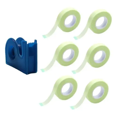 Produktbild: WRITWAA 1 Satz Eyelash Tapes mit Cutter Teiliges Wimpernverlängerungs Kit aus Pe Vliesstoff Wimpern Grafting Einfach zu Handhaben und Individuell Zuschneidbar für Professionellen Gebrauch