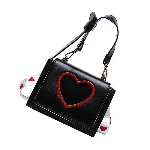 Produktbild: WRITWAA 1pc Liebe Herz Einkaufstasche für Frauen Verstellbaren Trägern Mode Trendy Tasche Einfache und