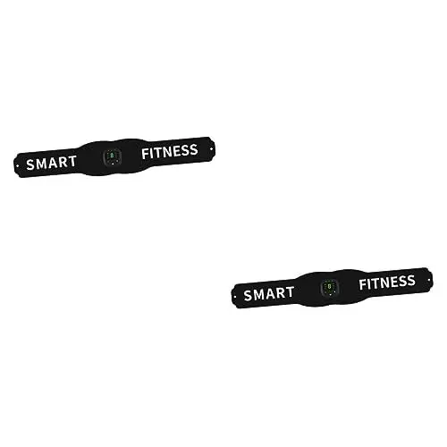 Produktbild: WRITWAA 2 Sätze Fitnessgerät Mini-Stepper Workout-Sauna-Heißschweißband intelligente Gürtel Stangenhalter aus Edelstahl Muskel fitnessband fitnessbänder Übungsgürtel Fitness-Hüftgurt Black