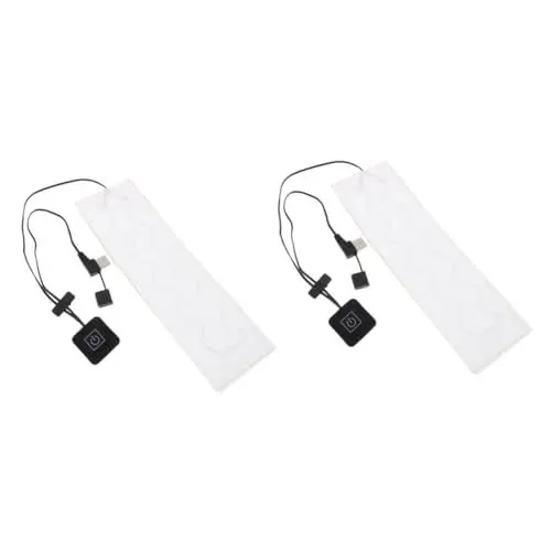 Produktbild: WRITWAA 2 Stk Fieberblatt usb beheizter schal usb heizpad USB-Ladeschal Schal Heizkissen aufladbare batterien winter halstuch wärmer Elektrisches Heizkissen für Halstücher Kohlefaser Weiß