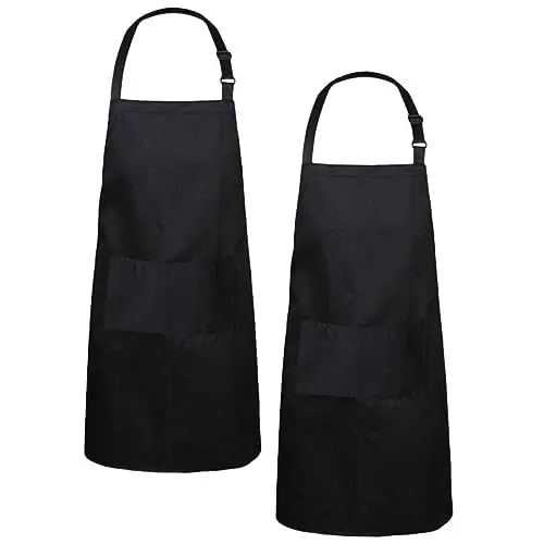Produktbild: WRITWAA 2 Stücke Grillen Schürze Küche Kochen Schürze Frauen Kochen Küche Schürze Mit Tasche