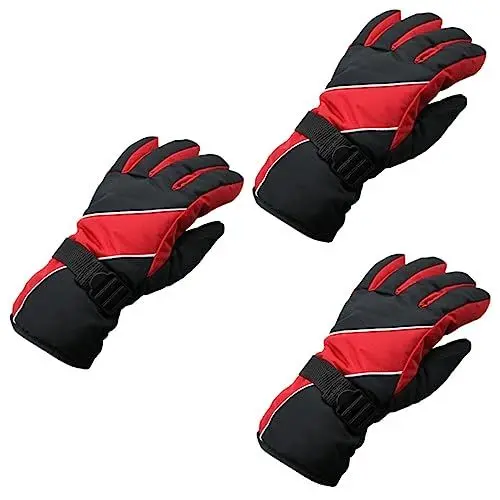 Produktbild: WRITWAA 3 Stücke Verstellbare Herren-skihandschuhe Warme Winddichte Snowboardhandschuhe Herren-sporthandschuhe Thermohandschuhe