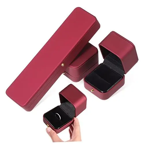 Produktbild: WRITWAA Schmuck-organizer-box-set Aus Pu-leder 3-teilig Mit Aufbewahrung Für Halsketten Und Armbänder Weiches Flanellfutter