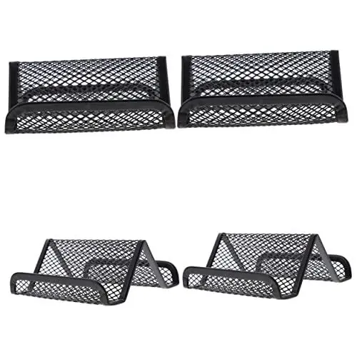 Produktbild: WRITWAA 4 Stücke Metall Visitenkartenhalter Büro Kartenständer Schreibtisch Namenskartenhalter Kartenorganizer Rack Visitenkartenhalter Displayständer