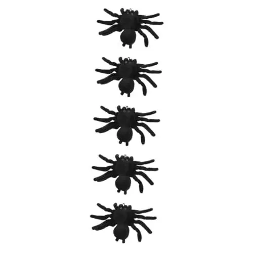 Produktbild: WRITWAA 5 STK Spinnenbrosche Streichtütenfüller Vogelspinne-Spielzeug Halloween-Partyzubehör Spukhaus Spinne Plüsch-Spinnendekoration Halloween anhänger funnytoys Plüschspinne Türanhänger