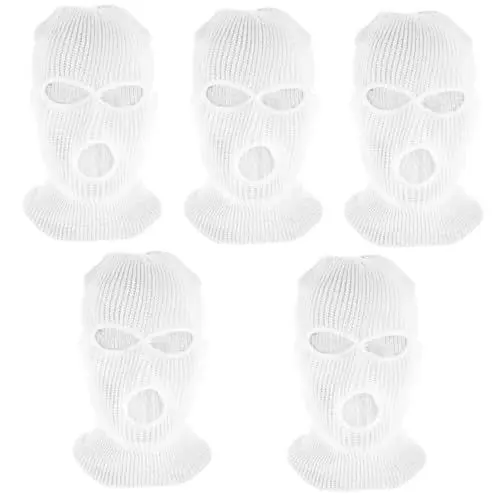 Produktbild: WRITWAA 5 Stück 3 Drei Loch Wollmütze Vollgesichtsmaske Skimasken Gestrickte Skimaske Skimaske Für Herren Strick Skimaske Skimaske Beanie Skimaske Für Damen