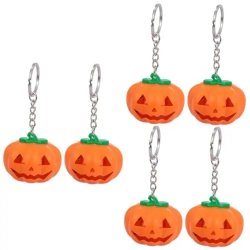 Produktbild: WRITWAA 6 STK Halloween-Kürbis-LED-Ton und Licht-Schlüsselanhänger Halloween Theme Halloween anhänger Halloween- Kürbis Schlüsselanhänger schlüsselanhänger LED-Kürbis-Anhänger