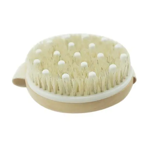 Produktbild: WRITWAA Badebürste erhalten Schweineborstenpinsel Bürsten schrubben Entferner Körper reinigungsbürste trockener Pinsel trockene Bürste einmassieren hölzern Light Brown