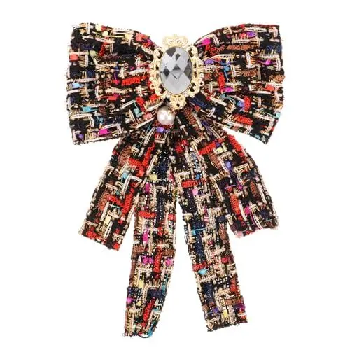 Produktbild: WRITWAA Bowknot-design Kragen Krawatte für Frauen Brosche für Frauen Aarel Pin Elegante Anstecknadel Damen Krawatte