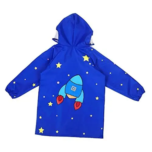 Produktbild: WRITWAA Modischer Regenmantel Im Cartoon-stil Für Kinder Outdoor-poncho Für Schule Camping Wandern Größe S