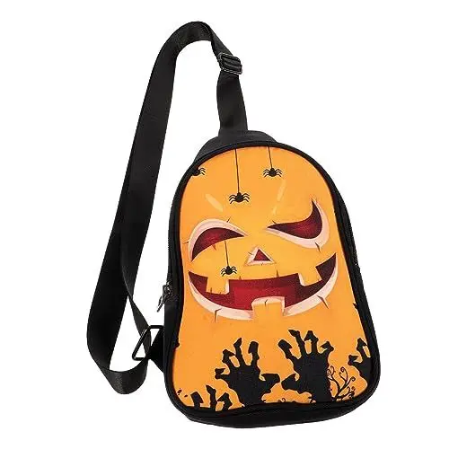 Produktbild: WRITWAA Tragbare Sling-Brusttasche Herren-umhängetasche für Halloween und Stylische Mini-Reisetasche