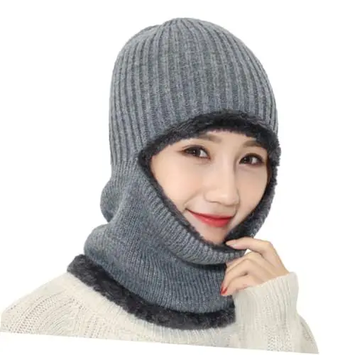 Produktbild: WRITWAA Elegante Strickmütze Fahrrad-kopfbedeckung Gesichtsmaske Allwetter-halswärmer Für Sport Fahrrad Hut Kragen Schal