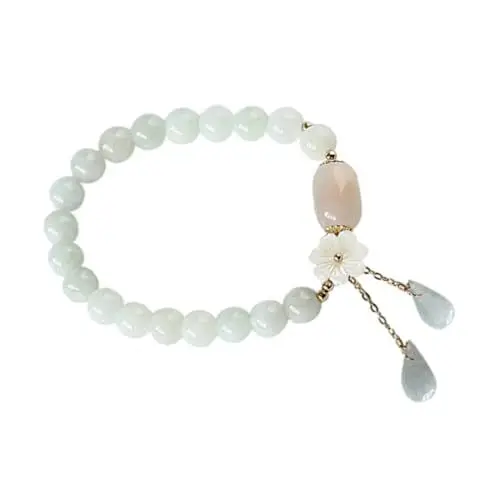 Produktbild: WRITWAA Wunderschöner Jade-armreif Für Damen Edelstein-armband Elastisches Band – Allergiker-präsentation Ihres Stils Und Charmes