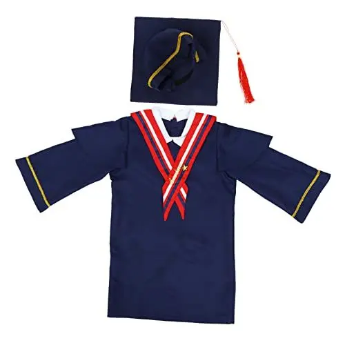 Produktbild: WRITWAA Junggesellenabschiedskleidung Für Abschlusskappe Für Abschlusskleid Für Abschluss Und Kleid Abschluss Gestohlen Kindergartenabschluss Diplom Polyester Blue