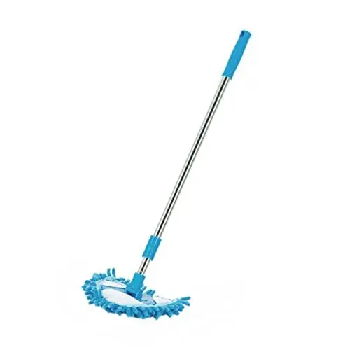 Produktbild: WRITWAA Mini Triangular Mop Leichter Drehbarer Reinigungsmopp Mit Teleskopierbarem Griff Für Gründliche Von Hartböden Ecken Und Oberflächen Haushaltsreinigungswerkzeug Drehbar Blau