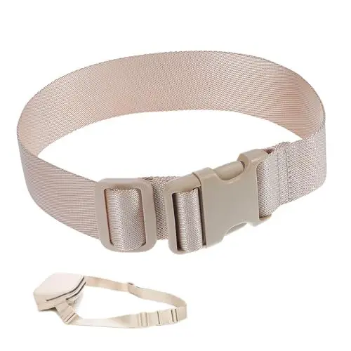 Produktbild: WRITWAA Pack Verstellbarer Schultergurt Gürtel Handtaschenriemen Reißverschluss Riemen Für Taschen Tragetasche Crossbody-Gurt Geldbeutelketten Umhängeriemen Umhängetasche Beige Polyester
