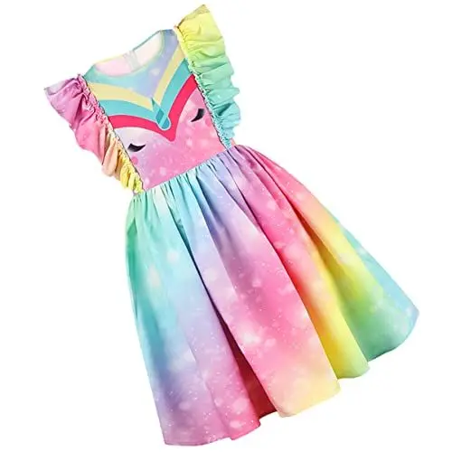 Produktbild: WRITWAA Einteiliges Kleid Für Mädchen Jungen Und Mädchen Regenbogenkostüm Polyestermaterial Größe L Geeignet Für Geburtstagsfotografie Festivalauftritte