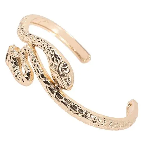 Produktbild: WRITWAA Schlangenarmband Frauen Armbänder Öffnender Armreif Manschettenarmbänder Für Frauen Armreifen Für Damen Trendiger Armreif Schlangen-accessoire Für Frauen Golden Legierung