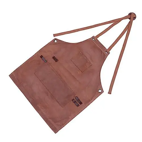 Produktbild: WRITWAA Kochschürze Für Herren Arbeitsschürze Aus Gewachstem Canvas Für Männer Und Frauen Mit Taschen