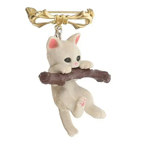 Produktbild: WRITWAA SüßE Katzen-Brosche, Dekorative Anstecknadel FüR Damen Und Herren, Cartoon-Design, Harz Und Legierung, Perfekt FüR Kleidung, Taschen Und Party-Dekoration