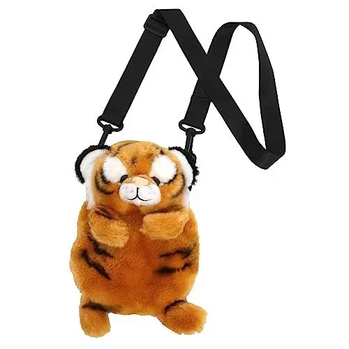 Produktbild: PlüSch Tiger UmhäNgetasche FüR MäDchen: Verstellbare Schultertasche, SüßE Handtasche FüR Kinder, Perfekt FüR Dschungelparty Und Zoo Souvenir