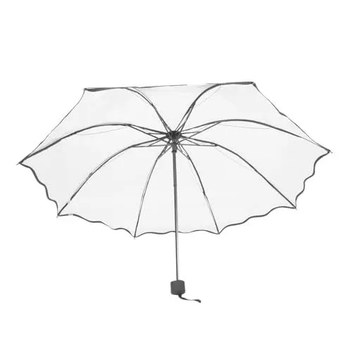 Produktbild: WRITWAA Vollständig Transparenter Regenschirm Vielseitiger Kompakter Regenschirm Für Regen Und Sonne