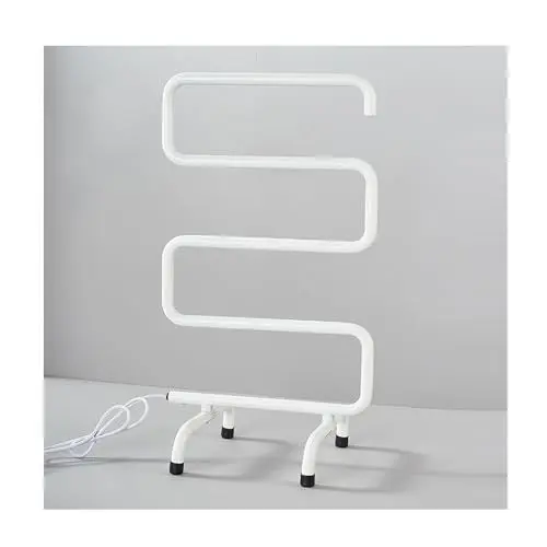 Produktbild: WRJAHCG Freistehend Badheizkörper Handtuchhalter,Thermostat Elektrischer Handtuchtrockner,Handtuchheizkörper Elektrisch Aus Edelstahl,A White,Plug in