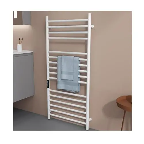 Produktbild: WRJAHCG Handtuchwärmer Mit Thermostat Timer Und Funktion,Energie Sparen Handtuchheizkörper Elektrisch,Edelstahl Elektrischer Handtuchtrockner,Weiß,Plug in Right