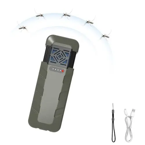 Produktbild: WRQIOO 3-In-1 Mückenabwehr Protect, Elektrisches Tragbarer Mückenschutz mit Camping-Laterne, Tragbares Mückenschutzmittel Wasserdicht, 9600mAh Wiederaufladbarer für Outdoor, Camping, Backpacker