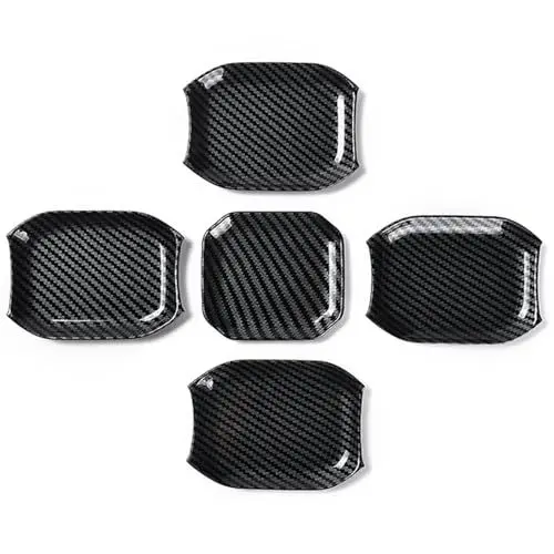 Produktbild: WSBOJXTH Türgriffabdeckung Kompatibel Mit Jeep Für Wrangler JL 2018-2023, 5 Stück, Autotür-Schüssel-Kratzschutz, Außentürgriff-Schüsselabdeckung, Schutzverkleidung, Zubehör(Carbon)