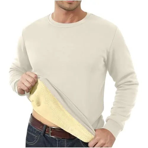 Produktbild: WSKMHK Sweatjacke Herren mit Kapuze Herren Langarmshirt Langarmshirts für Herren Hoody Männer Hoodie Schwarz Jacke Herren Sweatshirt Jacke Pulli Herren Sweater Herren Hoodies Herren Beige L