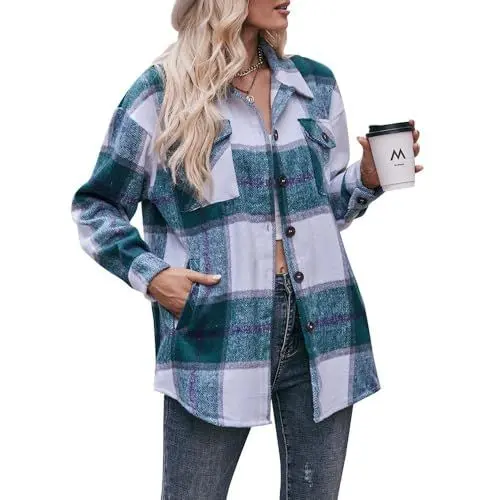 Produktbild: WSKMHK Trainingsjacke Wintermantel Damen Schwarze Strickjacke Damen Steppmantel Damen Lang Trenchcoat Damen Lang Ledermantel Damen Jacke für Teenager Mädchen Damen Strickjacke Sweater Grün Xl