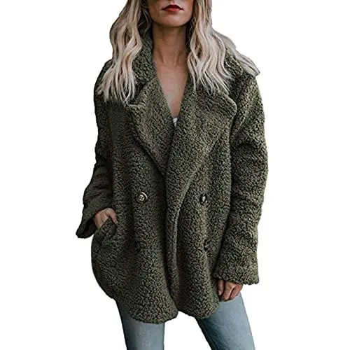 Produktbild: WSYZXXN Jacke Lang Damen Jacke Damen Kariert Damen Mantel Frühling Elegant Übergangsmantel Damen Herbst Mantel Damen Mantel Übergang Damen Frauen Jacke Winter Wintermantel Damen Schwarz Damen Mantel