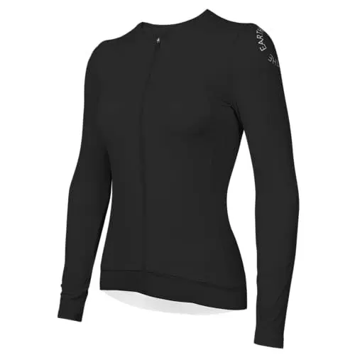 Produktbild: Wulibike Radtrikot Damen Langarm,Fahrradtrikot Atmungsaktiv Rennrad Trikot Hochelastisch Fahrrad Kleidung 4 Taschen Schwarz M