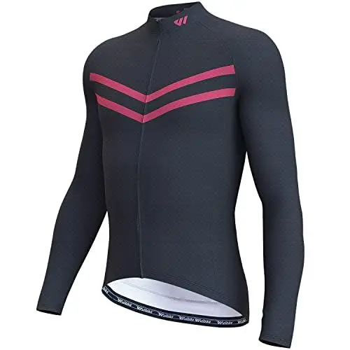 Produktbild: Wulibike Radtrikot Herren Langarm - Rennrad Trikot Herren Reißverschluss mit Taschen, Frühling Herbst Atmungsaktiv feuchtigkeitsaufnahm Radtrikot