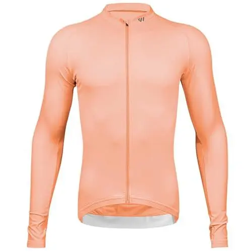 Produktbild: Wulibike Radtrikot Herren Langarm - Rennrad Trikot Herren Reißverschluss mit Taschen, Für Frühling und Herbst geeignet Orange M