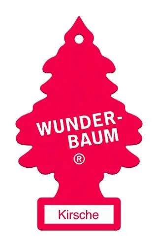 Produktbild: WUNDER-BAUM Auto-Lufterfrischer I Anhänger für langanhaltenden Duft im Auto oder zu Hause I Kirsche , 1 Stück