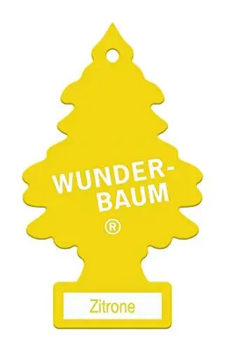 Produktbild: WUNDER-BAUM Auto-Lufterfrischer - Anhänger für langanhaltenden Duft im Auto oder zu Hause - Zitrone - 1 Stück