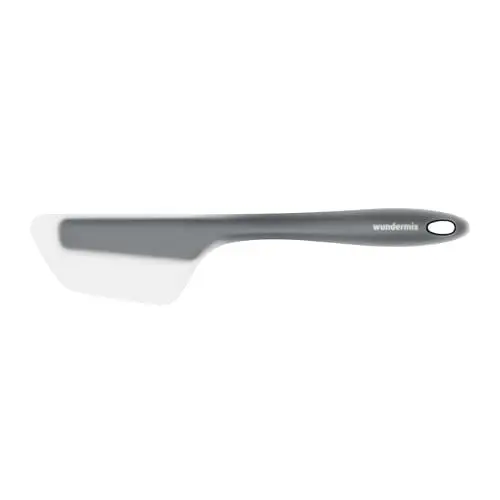 Produktbild: Wundermix - FlexiSpatel® Flexibler Silikon-Spatel (28,5cm) • Spachtel ideal für deine Küchenmaschine • Zum Entleeren des Mixtopfs • Farbe: Grau