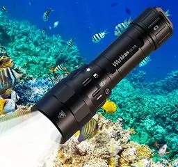 Produktbild: Wurkkos DL10R Tauchlampe, 4500 Lumen Unterwasser Taschenlampe Eingebauter USB-C-Ladeanschluss, XHP70.2 LED Tauchen Taschenlampe, IPX8, Wiederaufladbar Submarine Licht